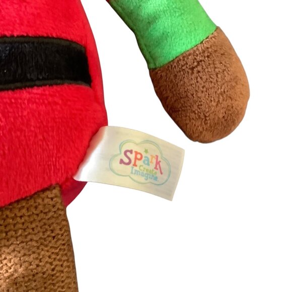 Spark Create Imagine Plush Reindeer Christmas Santa Claus Rattle Toy 19" Long - Picture 3 of 5